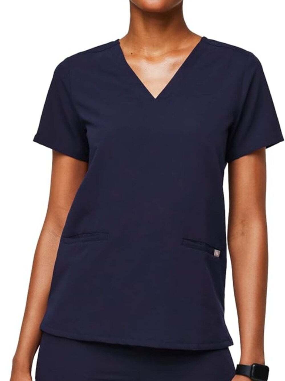FIGS Casma Three Pocket Scrub Top Navy Medical Uniform Nurse Healthcare M
